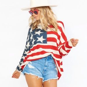 Mumu American flag Sweater Patriot Knit - size xs